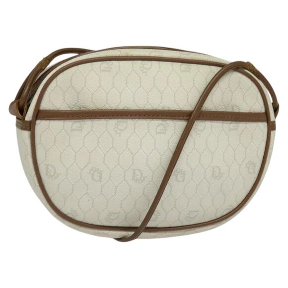 Christian Dior Honeycomb Canvas Shoulder Bag PVC White - Picture 1 of 16